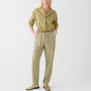 J. Crew Seaside cargo pant in linen-TENCEL™ lyocell blend green 2P